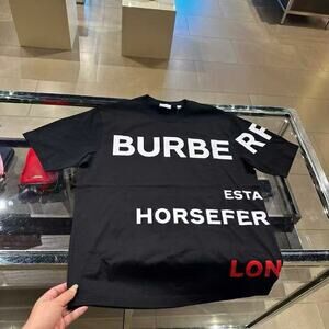 Burberry logo oversized Black Graphic T-Shirt S